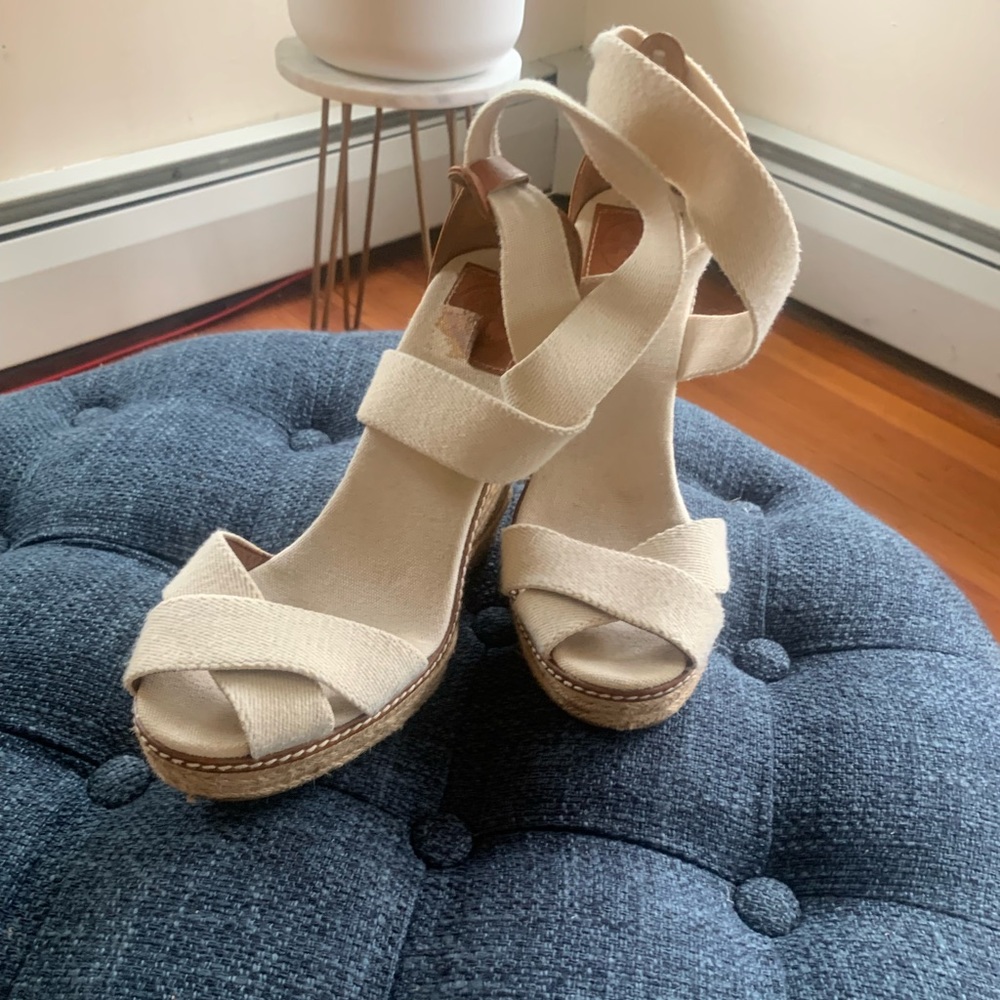 Tory Burch Wedge Sandals Sz 8
